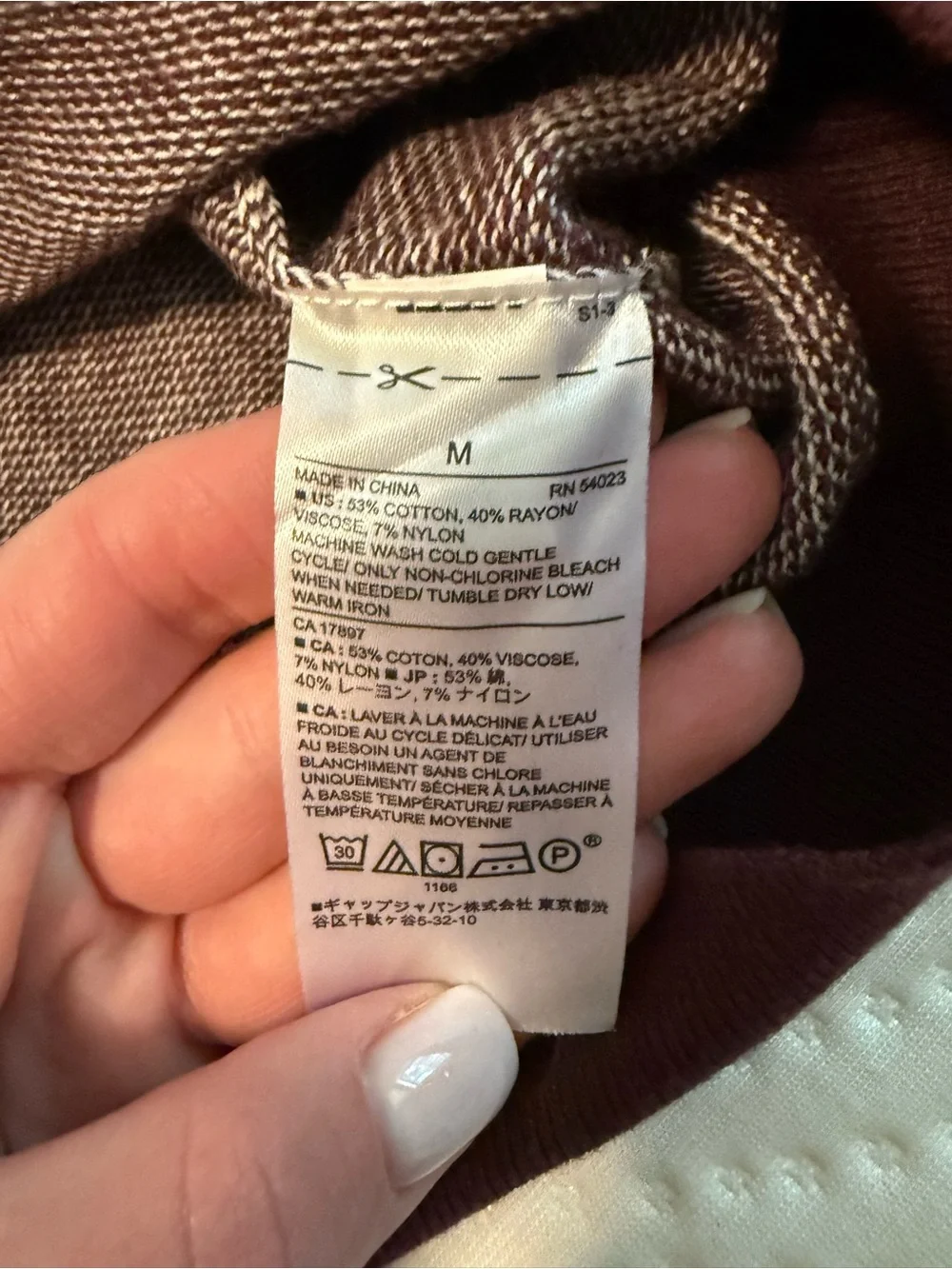 Banana Republic Men's Marled Plum and Burgundy Crewneck Sweater
